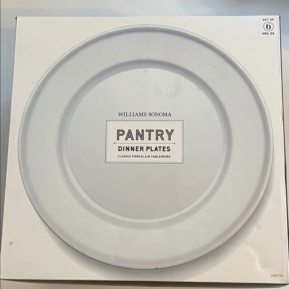 Williams Sonoma Pantry Porcelain Dinner Plates - White